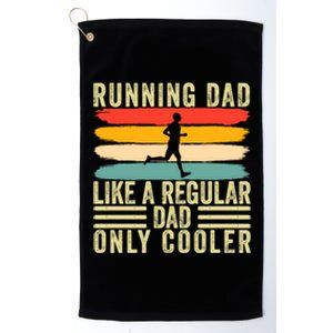 Marathon Runner Design Father Day For Running Dad Cute Gift Platinum Collection Golf Towel