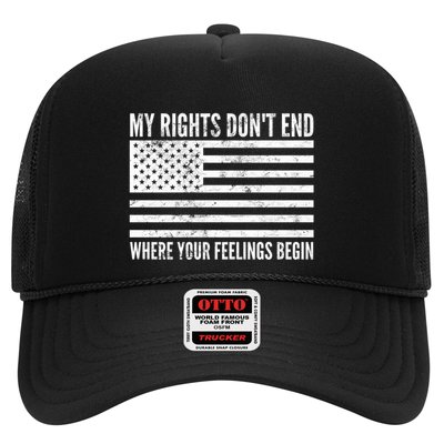 My Rights DonT End Conservative 2nd Adt Gun Meaningful Gift Funny Gift Trucker Hat
