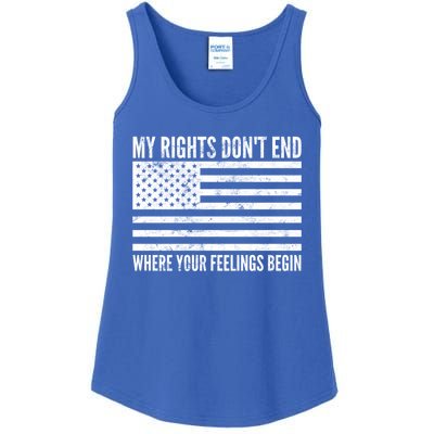 My Rights DonT End Conservative 2nd Adt Gun Meaningful Gift Funny Gift Ladies Essential Tank