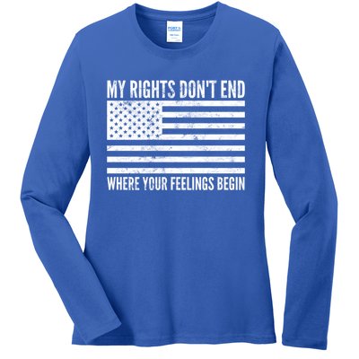 My Rights DonT End Conservative 2nd Adt Gun Meaningful Gift Funny Gift Ladies Long Sleeve Shirt