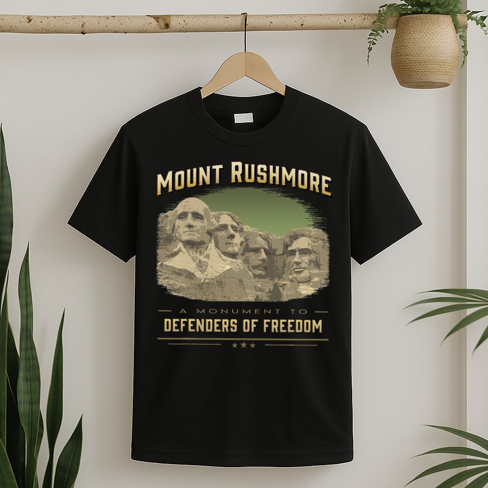 Mount Rushmore Defenders Of Freedom South Dakota USA T-Shirt