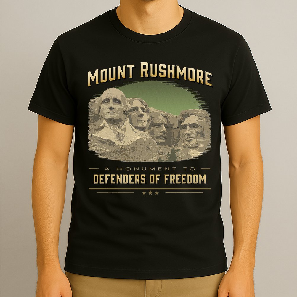 Mount Rushmore Defenders Of Freedom South Dakota USA T-Shirt