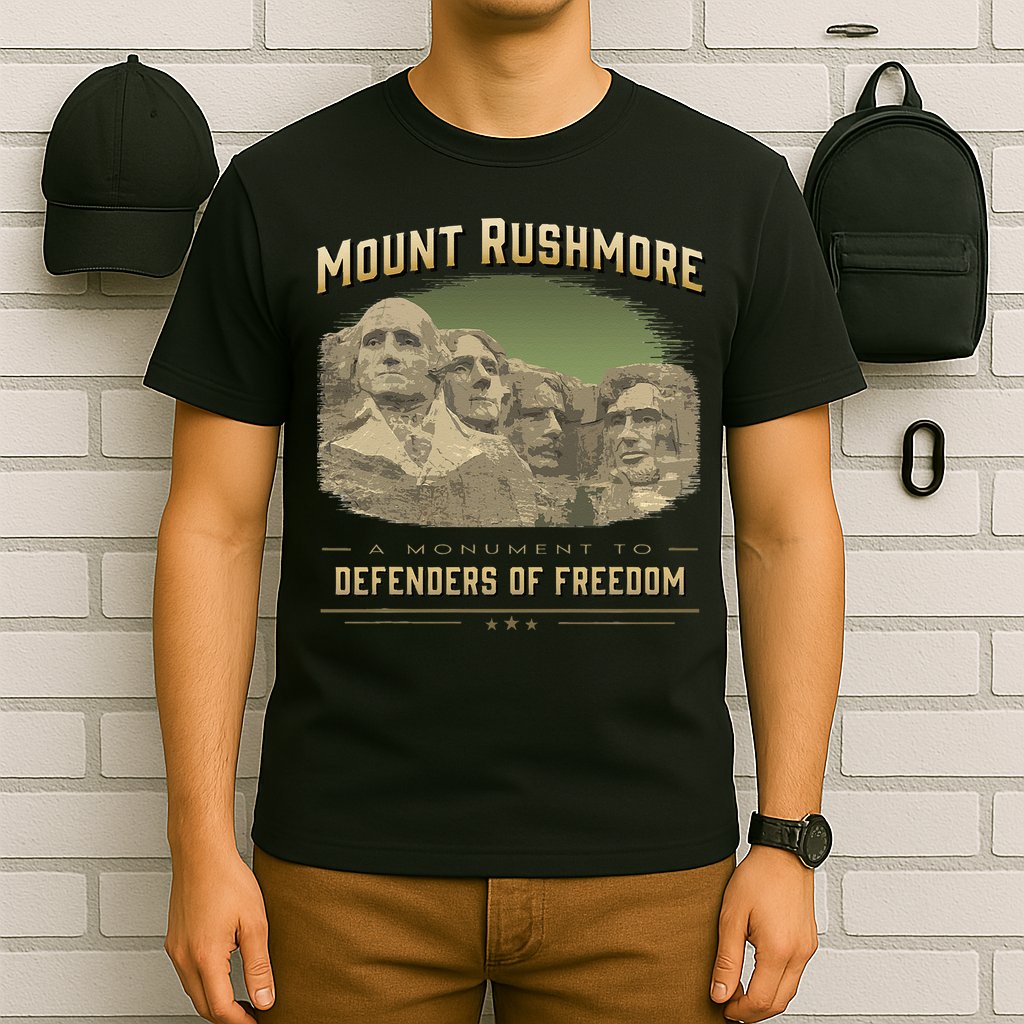 Mount Rushmore Defenders Of Freedom South Dakota USA T-Shirt