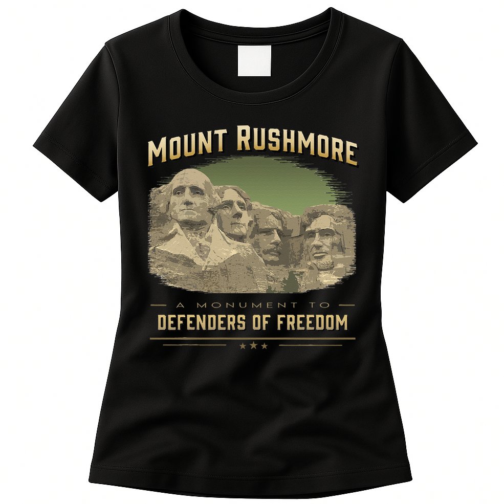 Mount Rushmore Defenders Of Freedom South Dakota USA Womens T-Shirt