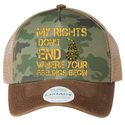 My Rights Don't End Where Your Feelings Begin Legacy Tie Dye Trucker Hat