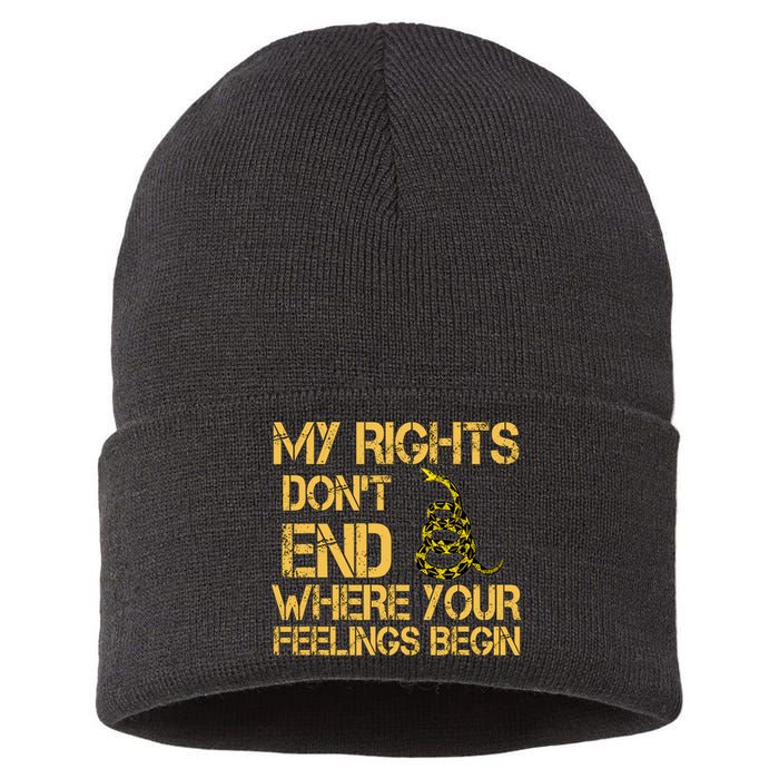 My Rights Don't End Where Your Feelings Begin Sustainable Knit Beanie