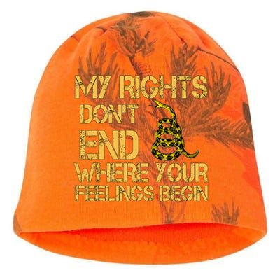 My Rights Don't End Where Your Feelings Begin Kati - Camo Knit Beanie