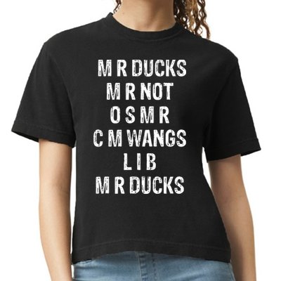 M R Ducks M R Not O S M R C M Wings Duck Lover Funny Duck Comfort Colors Boxy T-Shirt