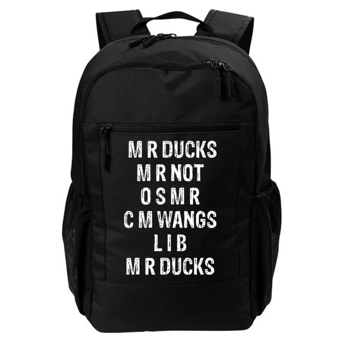 M R Ducks M R Not O S M R C M Wings Duck Lover Funny Duck Backpack