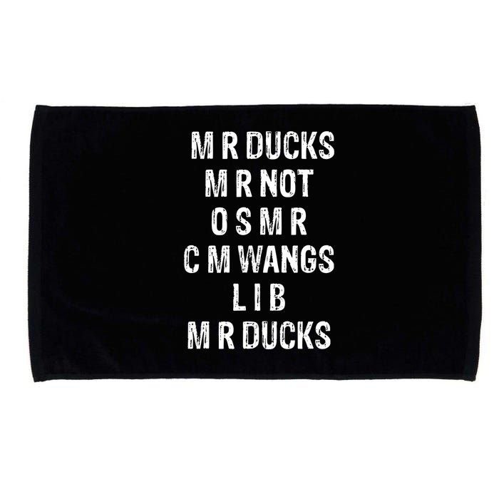 M R Ducks M R Not O S M R C M Wings Duck Lover Funny Duck Microfiber Hand Towel