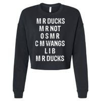 M R Ducks M R Not O S M R C M Wings Duck Lover Funny Duck Cropped Pullover Crew