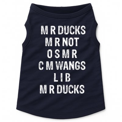 M R Ducks M R Not O S M R C M Wings Duck Lover Funny Duck Doggie Tank
