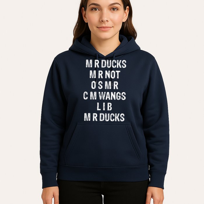 M R Ducks M R Not O S M R C M Wings Duck Lover Funny Duck Hoodie