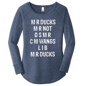 M R Ducks M R Not O S M R C M Wings Duck Lover Funny Duck Women's Perfect Tri Tunic Long Sleeve Shirt