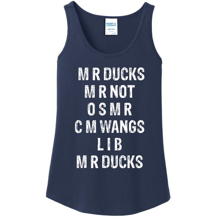 M R Ducks M R Not O S M R C M Wings Duck Lover Funny Duck Ladies Essential Tank