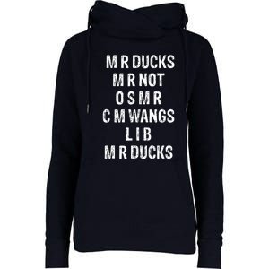 M R Ducks M R Not O S M R C M Wings Duck Lover Funny Duck Womens Funnel Neck Pullover Hood