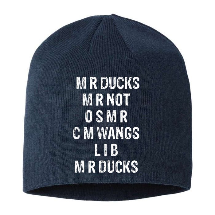M R Ducks M R Not O S M R C M Wings Duck Lover Funny Duck Sustainable Beanie