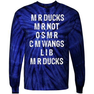 M R Ducks M R Not O S M R C M Wings Duck Lover Funny Duck Tie-Dye Long Sleeve Shirt
