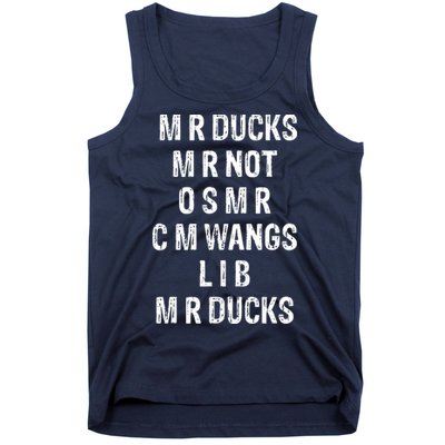 M R Ducks M R Not O S M R C M Wings Duck Lover Funny Duck Tank Top