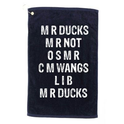 M R Ducks M R Not O S M R C M Wings Duck Lover Funny Duck Golf Towel