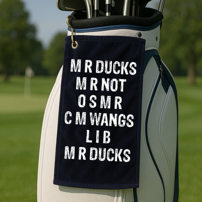 M R Ducks M R Not O S M R C M Wings Duck Lover Funny Duck Golf Towel