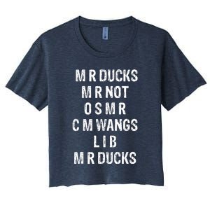 M R Ducks M R Not O S M R C M Wings Duck Lover Funny Duck Women's Crop Top Tee