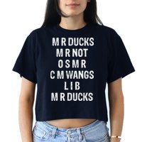 M R Ducks M R Not O S M R C M Wings Duck Lover Funny Duck Crop Top