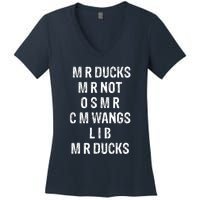 M R Ducks M R Not O S M R C M Wings Duck Lover Funny Duck Women's V-Neck T-Shirt