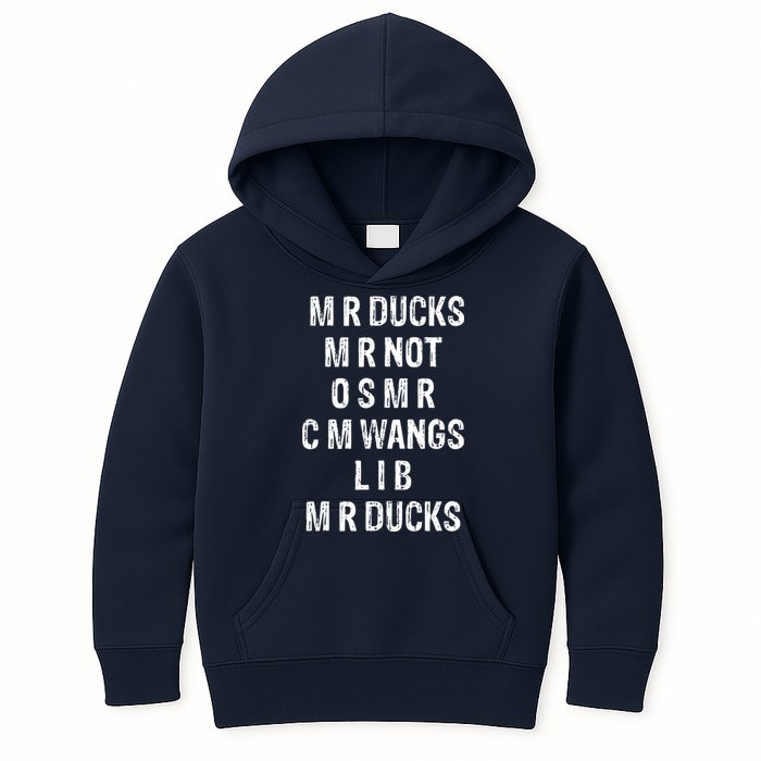 M R Ducks M R Not O S M R C M Wings Duck Lover Funny Duck Kids Hoodie