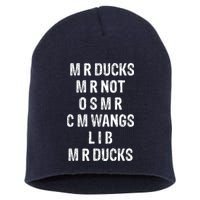 M R Ducks M R Not O S M R C M Wings Duck Lover Funny Duck Short Acrylic Beanie