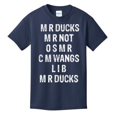 M R Ducks M R Not O S M R C M Wings Duck Lover Funny Duck Kids T-Shirt