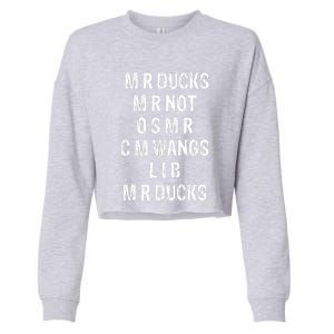 M R Ducks M R Not O S M R C M Wings Duck Lover Funny Duck Cropped Pullover Crew