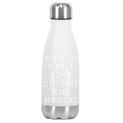 M R Ducks M R Not O S M R C M Wings Duck Lover Funny Duck Stainless Steel Insulated Water Bottle