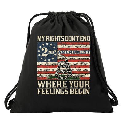 My Rights Don't End Where Your Feelings Begin Drawstring Bag