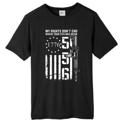 My Rights Don't End Where Your Feelings Begin AR15 USA Flag Tall Fusion ChromaSoft Performance T-Shirt