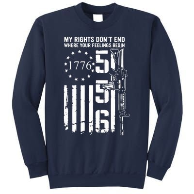 My Rights Don't End Where Your Feelings Begin AR15 USA Flag Sweatshirt