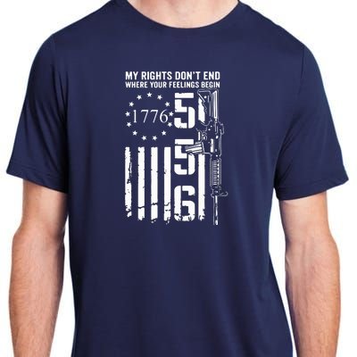 My Rights Don't End Where Your Feelings Begin AR15 USA Flag Adult ChromaSoft Performance T-Shirt