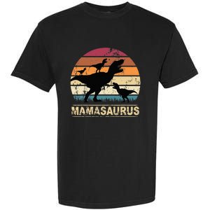 Mamasaurus Rex Dinosaur Triplet Dino Mom retro Garment-Dyed Heavyweight T-Shirt