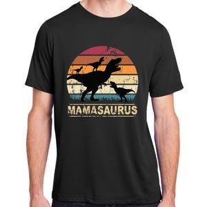 Mamasaurus Rex Dinosaur Triplet Dino Mom retro Adult ChromaSoft Performance T-Shirt