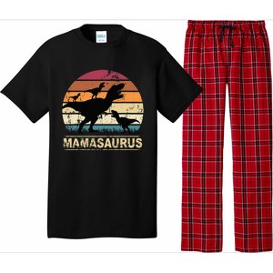 Mamasaurus Rex Dinosaur Triplet Dino Mom retro Pajama Set