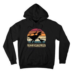 Mamasaurus Rex Dinosaur Triplet Dino Mom retro Tall Hoodie