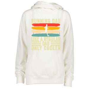 Marathon Runner Design Father Day For Running Dad Gift Womens Funnel Neck Pullover Hood