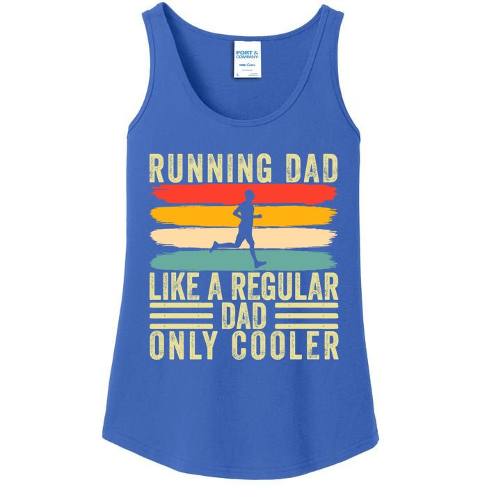 Marathon Runner Design Father Day For Running Dad Gift Ladies Essential Tank