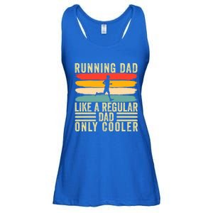 Marathon Runner Design Father Day For Running Dad Gift Ladies Essential Flowy Tank