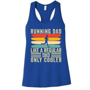 Marathon Runner Design Father Day For Running Dad Gift Women's Racerback Tank