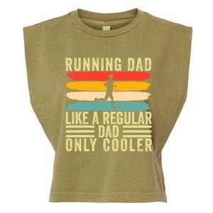 Marathon Runner Design Father Day For Running Dad Gift Garment-Dyed Women's Muscle Tee