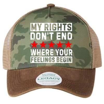 My Rights Don't End Where Your Feelings Begin Legacy Tie Dye Trucker Hat