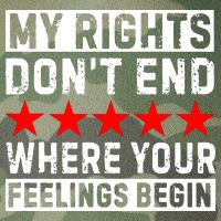 My Rights Don't End Where Your Feelings Begin Legacy Tie Dye Trucker Hat
