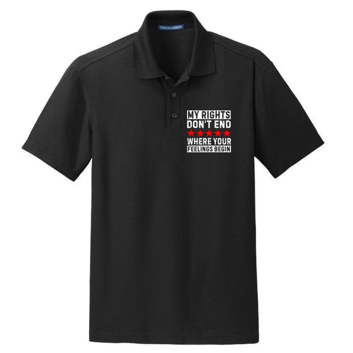 My Rights Don't End Where Your Feelings Begin Dry Zone Grid Polo
