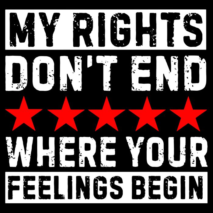 My Rights Don't End Where Your Feelings Begin Cropped Pullover Crew